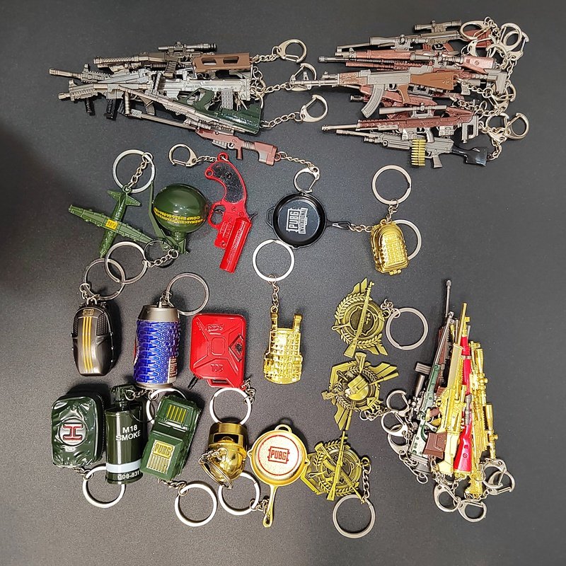 和平精英挂件和平儿童精英吃鸡武器挂件三级头416背包98K平底锅AWM玩具钥匙扣