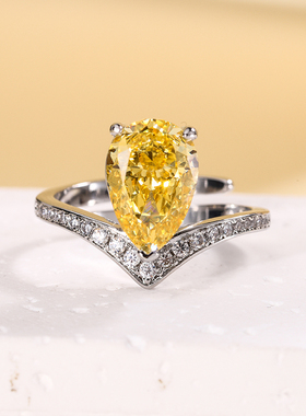 GIL国际证书高碳钻轻奢高级戒指