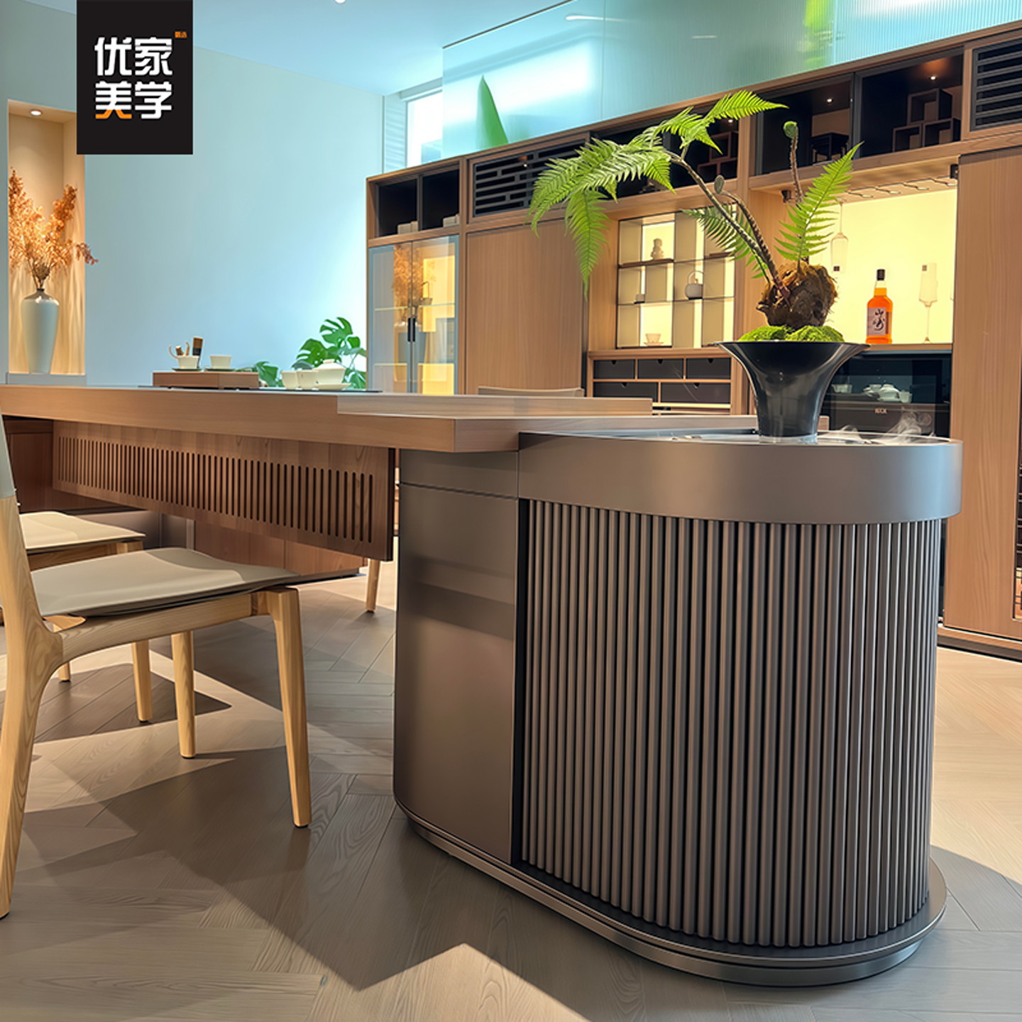 新中式茶桌北美黑胡桃木现代轻奢高端别墅客厅家用实木泡茶桌茶台,淘宝优惠券,粉丝福利购,淘宝优惠卷