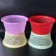Round plastic hollow rice basket, thickened plastic vegetable washing basket, big-eyed plastic basket, one yuan, two yuan store goods