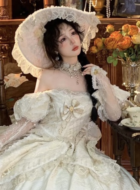 白色小众礼帽洛丽塔新娘婚礼头纱影楼样片拍摄复古造型摄影道具