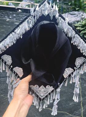 中式簪花学士帽成品定制流苏苗银学士帽创意手工diy材料包装饰品