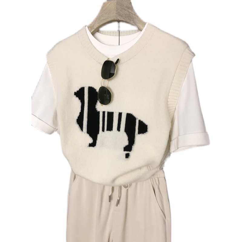 2025年秋冬新款羊毛马甲背心女针织衫圆领韩版无袖马夹坎肩百搭,淘宝优惠券,粉丝福利购,淘宝优惠卷