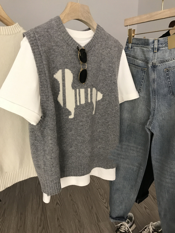 2025年秋冬新款羊毛马甲背心女针织衫圆领韩版无袖马夹坎肩百搭,淘宝优惠券,粉丝福利购,淘宝优惠卷