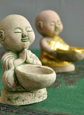 印象泰砂石装饰烛台东南亚