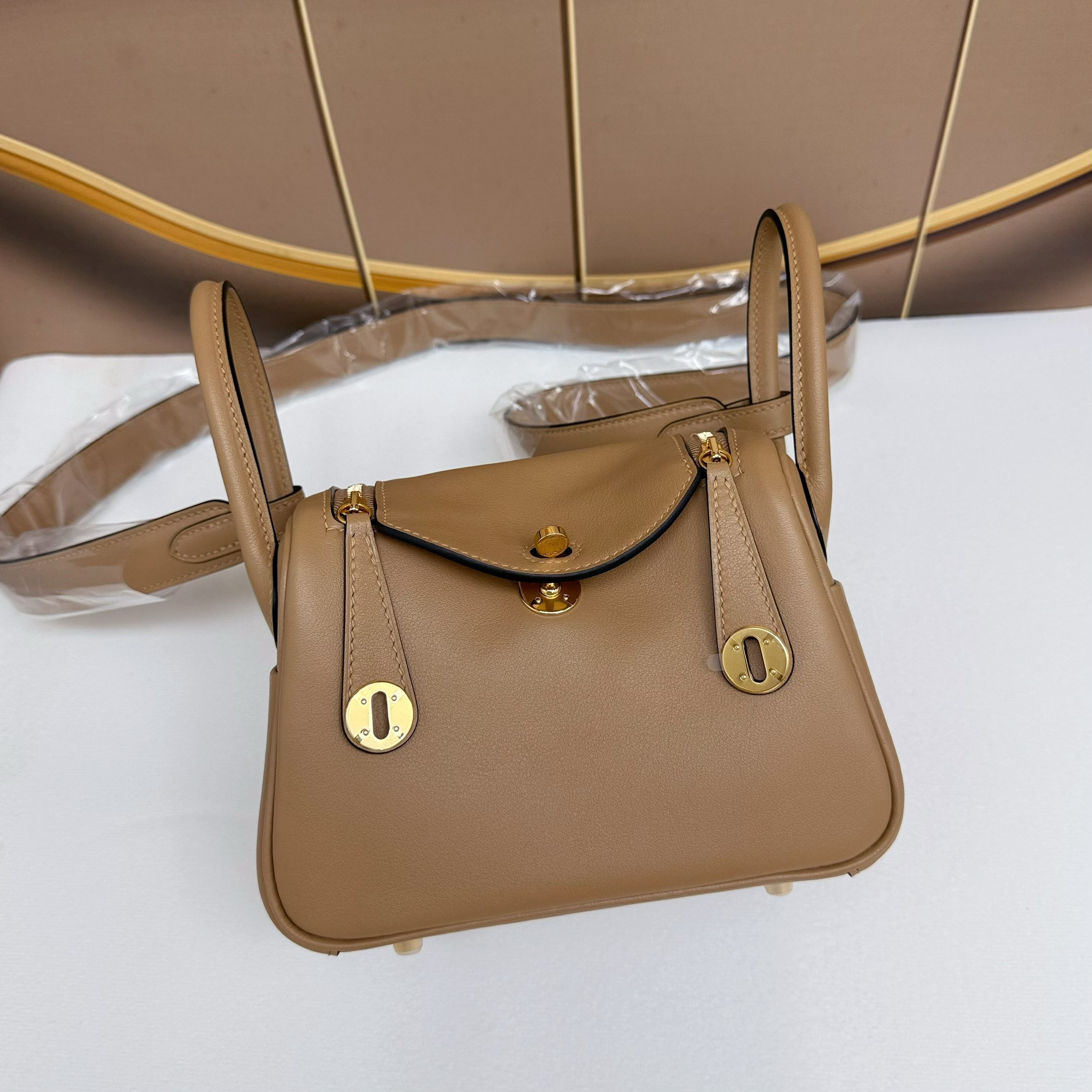 二代手工蜡线迷你琳迪包原版牛皮女士单肩斜挂手提医生药箱包包 - 图0