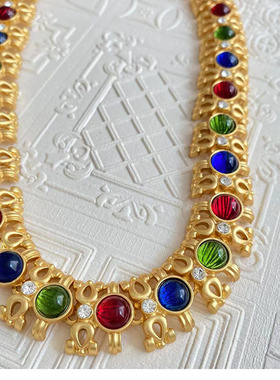 琉璃《梦萦》中古vintage西项链