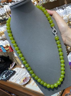 新vintage复古设计款青提色玉石