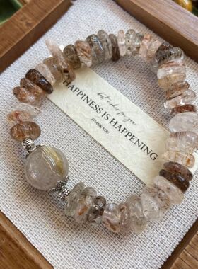 2025新款圆润中孔扁珠天然黑金超