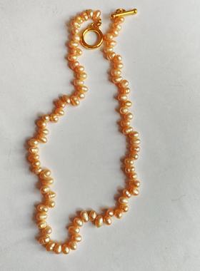 新款米粒淡水珍珠项链法式单层