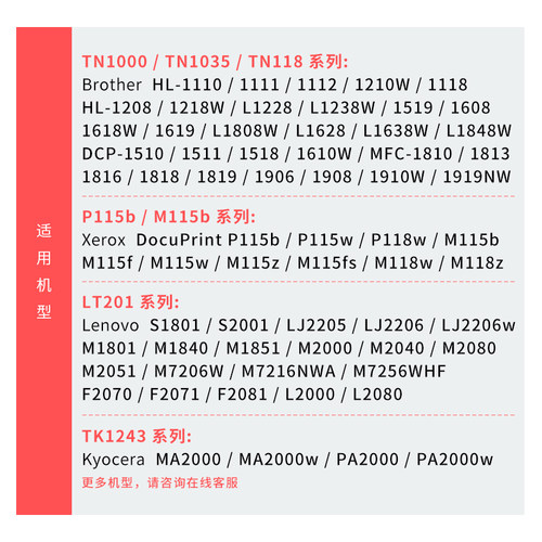 巨威 适用富士施乐P118w碳粉 M115b P115b M115w打印机墨粉M115fs M118w P115w M118z fw一体机碳粉DocuPrint - 图3