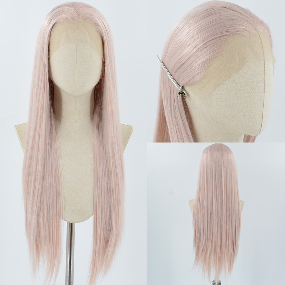 【粉色系】粉色手勾假发毛胚cos万用长直发手钩前蕾丝高温丝假发,淘宝优惠券,粉丝福利购,淘宝优惠卷