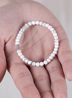 言午松石小巧极细可刻字s925手链