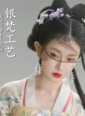 999纯银宫灯耳坠女汉服宫廷古风