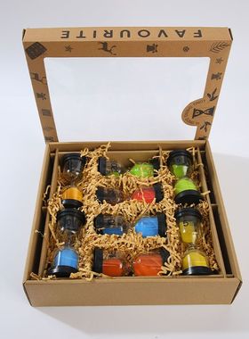 黑盖沙漏计时器礼盒摆件