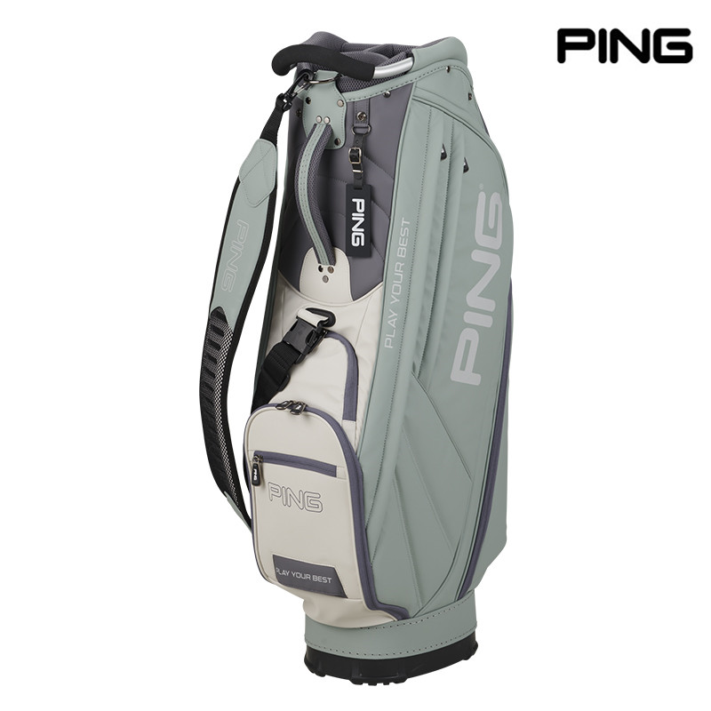 日本PING高尔夫球包男士轻量多功能PU皮革防水标准车载包golf bag-图1