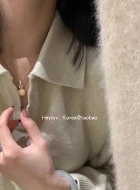 黄金色女钱袋子福袋吊坠项链