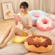 Simulated donut pillow plush toy cushion food donut cushion nap pillow photo prop gift