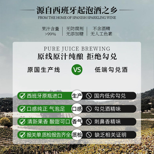 开车也能喝的无醇起泡酒、无酒精气泡葡萄汁进口脱醇0度苹果酒 - 图2