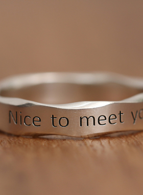 手工原创设计定制情侣戒指刻字