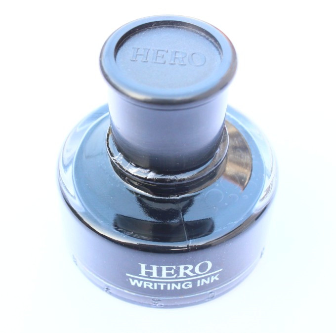 包邮正品HERO/英雄440纯黑色钢笔墨水/非碳素钢笔水50ml-图2