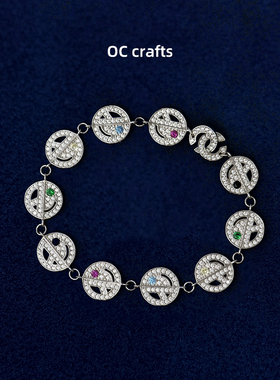 满钻GD同款笑脸手链EYEFUNNYins