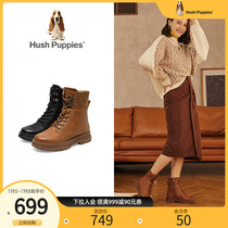 Leisure steps autumn and winter new thick bottom Inlan wind dark black Martin boots woman gush warm riding boots female D2V06DZ1