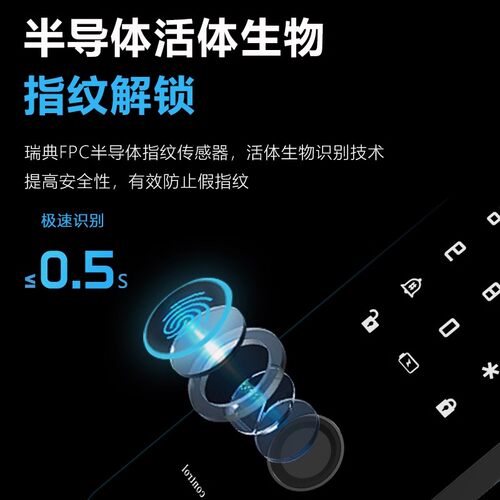 免布线无线指纹门禁系统一体机套装有框门密码刷卡明装电插锁套装 - 图0
