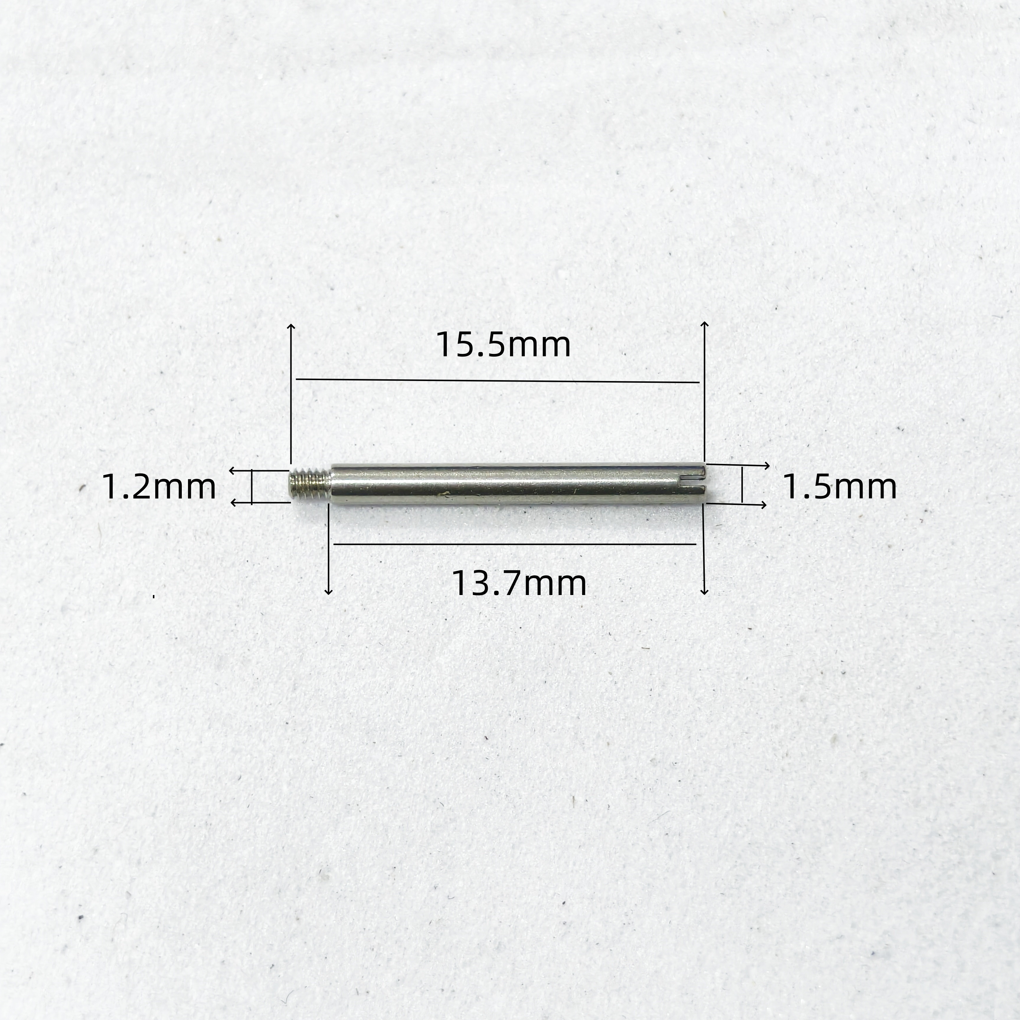 手表钢带螺丝杆螺纹轴连接针一字长螺丝表带配件 - 图1