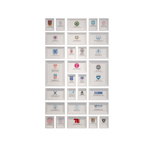 世界名校LOGO照片墙装饰哈佛牛津清华剑桥大学校徽培训班相框挂画 - 图3