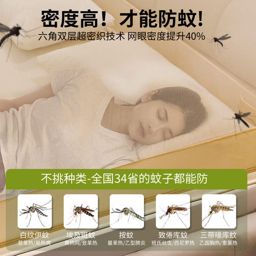 2026新款儿童防摔蚊帐家用卧室婴儿加密三开门全底蒙古包加厚支架 - 图1
