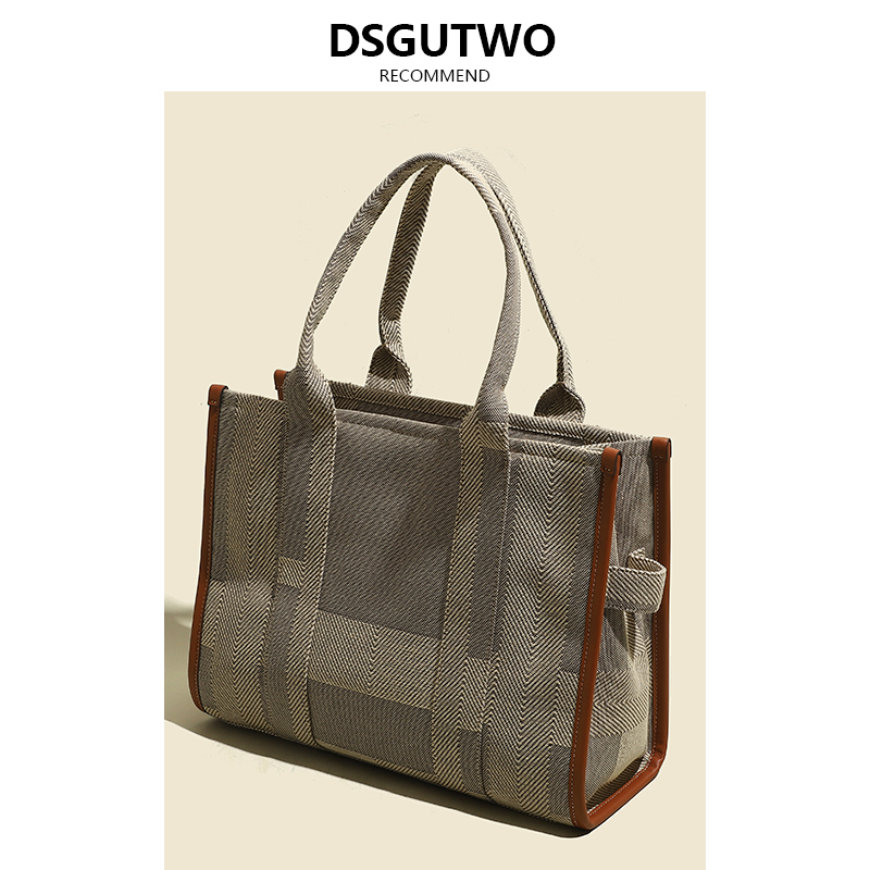 DSGUTWO 韩版手拎包小众设计复古牛皮斜挎包新款高级感手提包装 - 图0