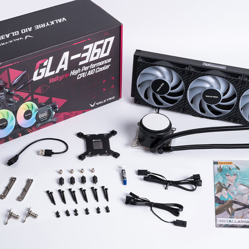 瓦尔基里GLA360 CPU水冷散热器智能数显支持14900KF/285KF ARGB - 图3