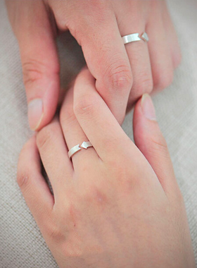 韩版清新s925纯银时尚女开口戒指