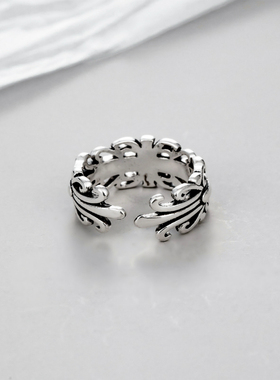 简约复古s925纯银百搭朋克风指环