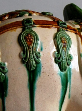 唐三彩马摆件陶瓷剪鬃仿古