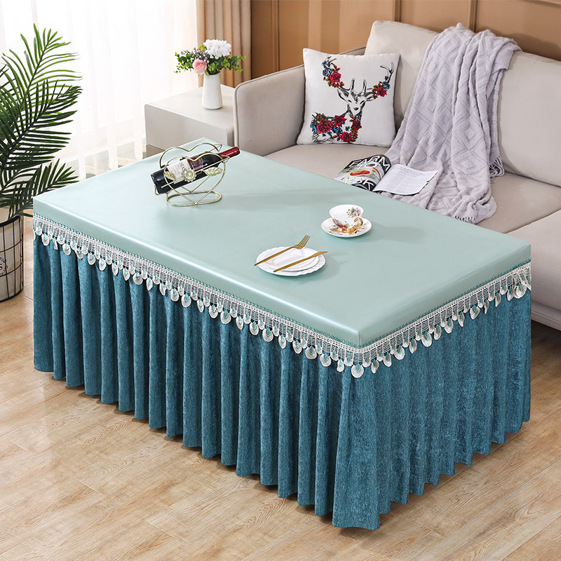 茶几防水防油桌桌布罩烤火桌罩长方形防尘皮罩垂纱电炉罩取暖桌罩,淘宝优惠券,粉丝福利购,淘宝优惠卷
