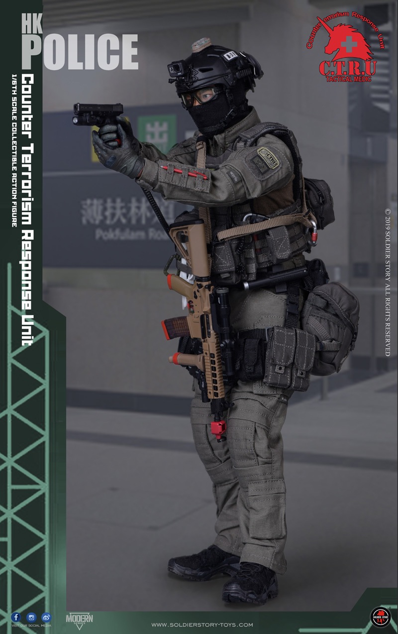 SS116 SoldierStory 1/6香港反恐特勤队CTRU医疗员小张现货-图1