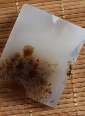 水草玛瑙海洋玉髓平安无事牌吊坠