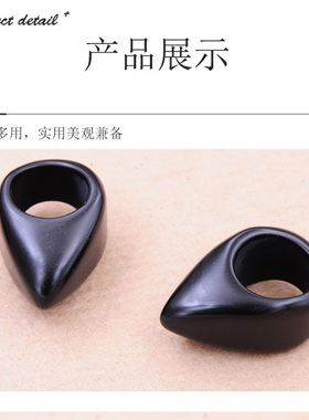 泗滨砭石拨筋棒指环式穴位推拿按摩工具点穴棒足疗棒足底全身点穴