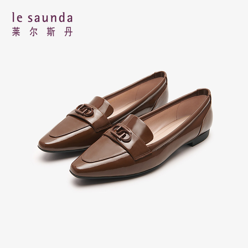 特价 莱尔斯丹秋季商场同款时尚低跟尖头漆皮深口鞋女单鞋5T00901,淘宝优惠券,粉丝福利购,淘宝优惠卷