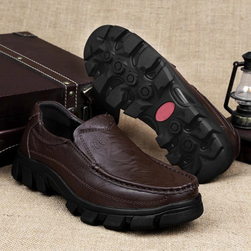 保罗 骆驼工装男鞋户外真皮透气商务休闲皮鞋软底爸爸鞋厚底防水,淘宝优惠券,粉丝福利购,淘宝优惠卷