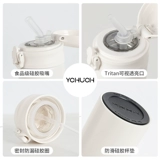 Трубочка, высококачественный вместительный и большой детский стакан из нержавеющей стали со стаканом для школьников