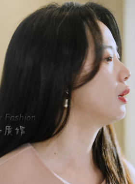 蜜语纪鲁贞贞李梦同款耳钉复古高级感时尚不对称安可拉红耳饰耳环
