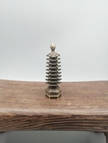 Copper mini nine-story Wenchang Tower career retro nostalgic male and female student hand piece study desk jewelry gift