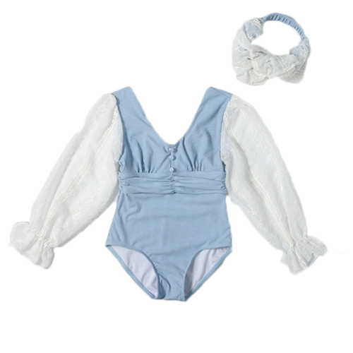 Детский купальник, лонгслив для принцессы, защита от солнца, подходит для подростков, семейный стиль