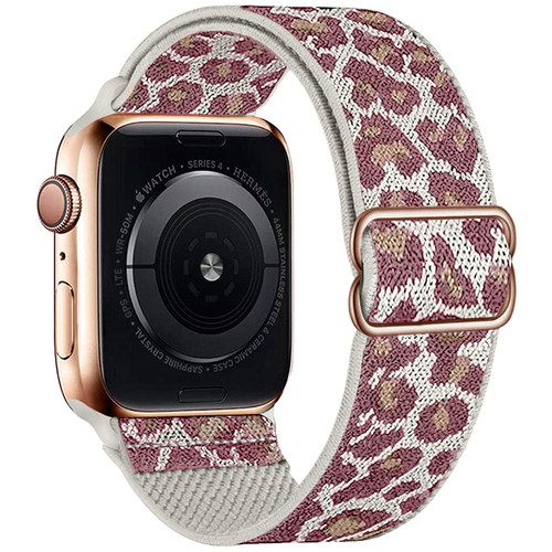 适用苹果iwatch11代10S987654SE2弹力八字扣尼龙豹纹手表带Ultra3 - 图2