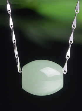 时尚风925银节日礼物天然东陵玉