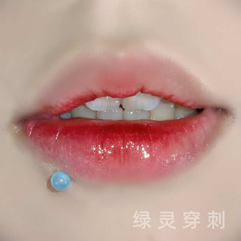 绿灵 半糖圆子 纯色唇钉钢钛外螺纹亚克力耳骨钉直钉小众穿刺饰品,淘宝优惠券,粉丝福利购,淘宝优惠卷