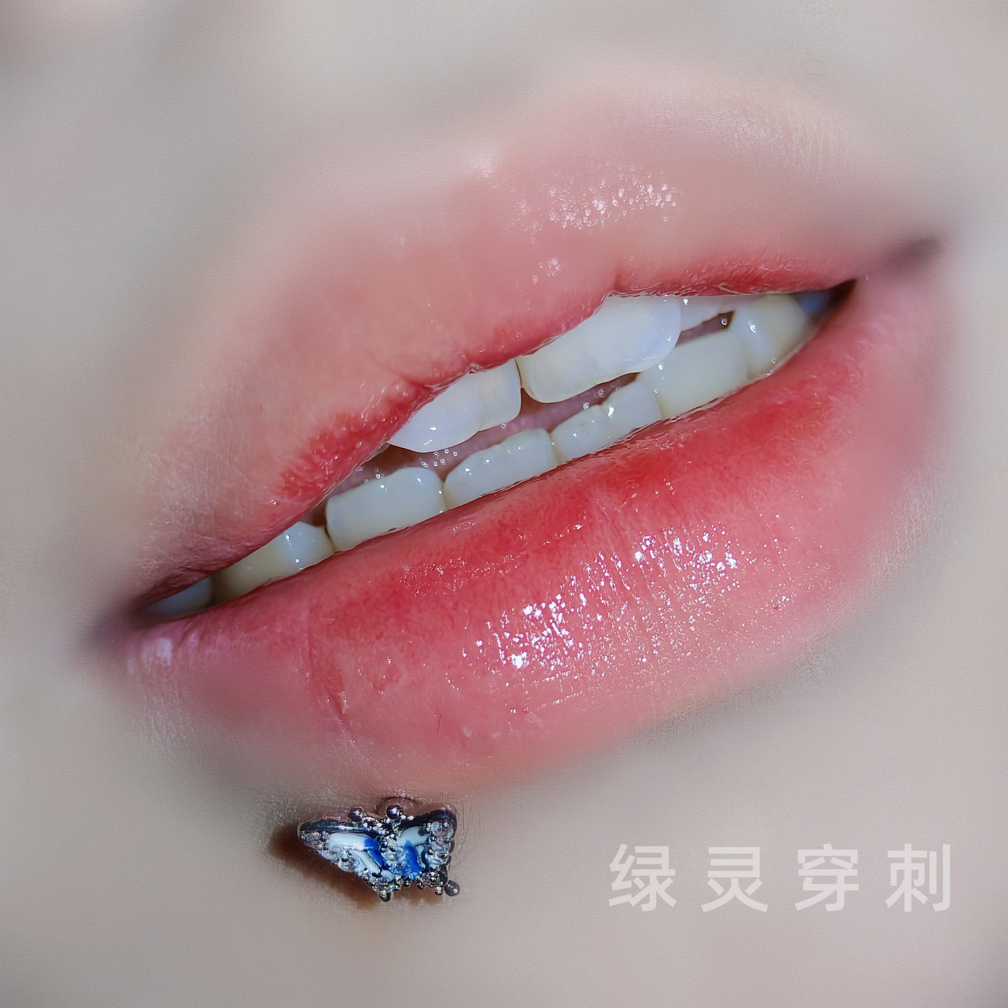 绿灵 超闪渐变蝴蝶 唇钉钢钛外螺纹牙直钉耳骨钉 辣妹穿刺饰品,淘宝优惠券,粉丝福利购,淘宝优惠卷